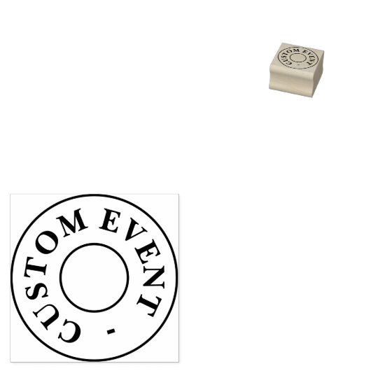 Aangepaste gebeurtenisstempel 	rubberstempel (Gestempeld)