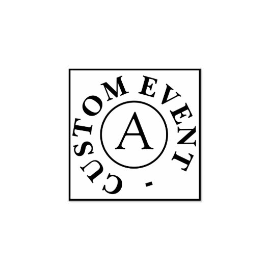 Aangepaste gebeurtenisstempel 	rubberstempel (Afrduk)