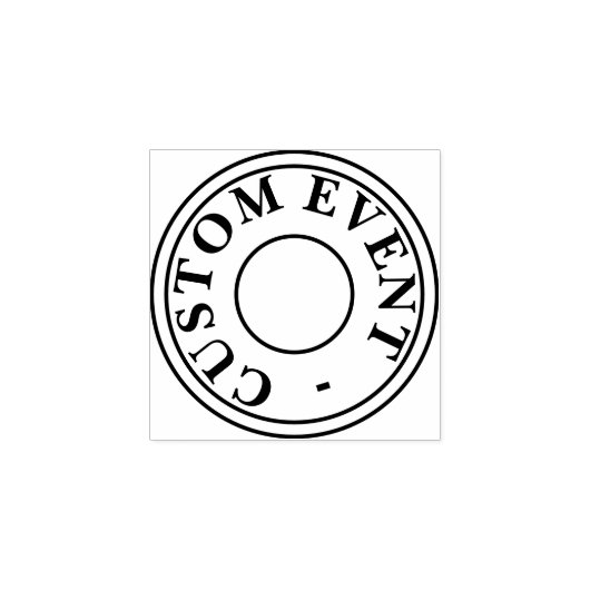 Aangepaste gebeurtenisstempel 	rubberstempel (Afrduk)