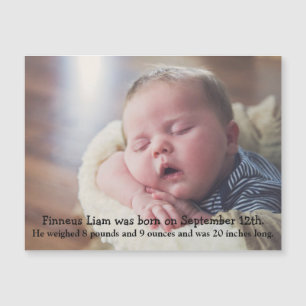 Aangepaste Geboorte aankondiging Magnet
