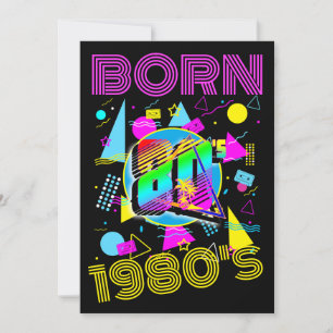 Aangepaste geboorte jaren 80 Retro 80"s klasreünie Kaart