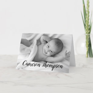 Aangepaste geboorteaankondiging foto Moderne Baby Aankondiging