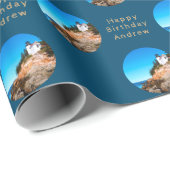 Aangepaste geboortedag, Bass Harbor Lighthouse Aca Cadeaupapier (Rol Hoek)