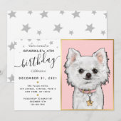 Aangepaste geboortedatum foto van Dog | Pet Star Kaart (Voorkant / Achterkant)