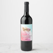 Aangepaste geboortedatum foto van Dog | Pet Star Wijn Etiket (Voorkant)