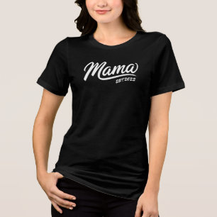 Aangepaste Geboortejaar & Est. Mom Shirten – geper Tri-Blend Shirt