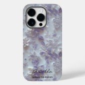 Aangepaste Geborduurde Bloemen iPhone Case met Mot (Achterkant)
