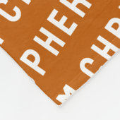 Aangepaste gebrande Sinaasappel Gepersonaliseerde Fleece Deken (Hoek)