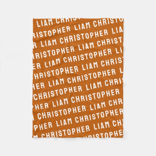 Aangepaste gebrande Sinaasappel Gepersonaliseerde Fleece Deken (Voorkant)