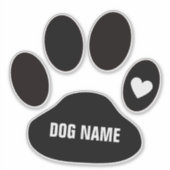 Aangepaste gebruikersnaam op Paw Sticker (Voorkant)