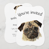 Aangepaste gedateerde verjaardagsfeest Schattigee  Kaart (Voorkant / Achterkant)