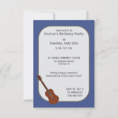 Aangepaste gedrukte 12-snarige gitaar Party Uitnod Kaart (Achterkant)