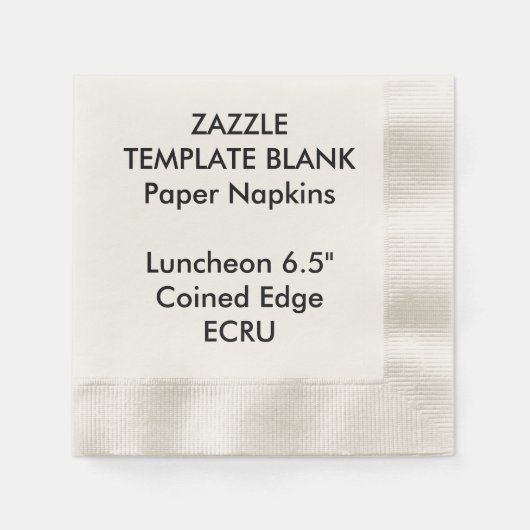 Aangepaste Gedrukte ECRU Gemunt Luncheon Papier se Servetten (Voorkant)