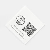 Aangepaste Gedrukte Zakelijke Logo QR Code Promoti Servet (Hoek)