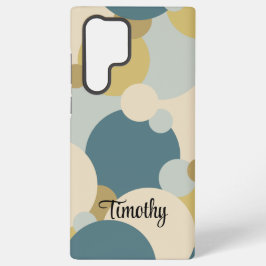 Aangepaste geel-blauwe molecule Samsung Phone Case Samsung Galaxy Hoesje