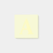 Aangepaste geel monogram Post-it® notes (Voorkant)
