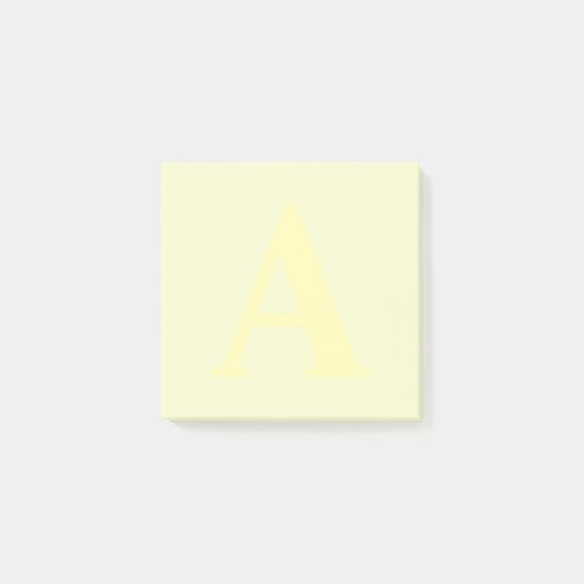 Aangepaste geel monogram Post-it® notes (Voorkant)