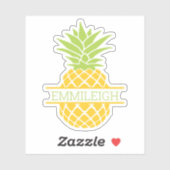 Aangepaste Geelgroene Ananas Sticker (Vel)