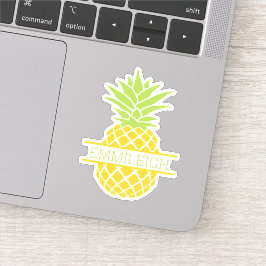 Aangepaste Geelgroene Ananas Sticker