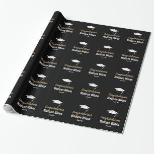 Aangepaste gefeliciteerde graduatiekaart cadeaupapier