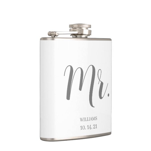 Aangepaste gegromde bruiloft heupfles (Rechts)