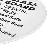 Aangepaste Gehard Glas Snijplank - 12" Rond (Hoek)