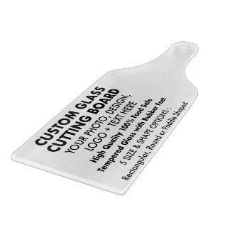 Aangepaste Gehard Glas Snijplank - Paddle