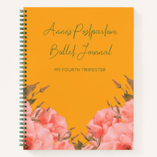 Aangepaste Gele Bloem Bullet Journal Nieuwe Moeder Notitieboek