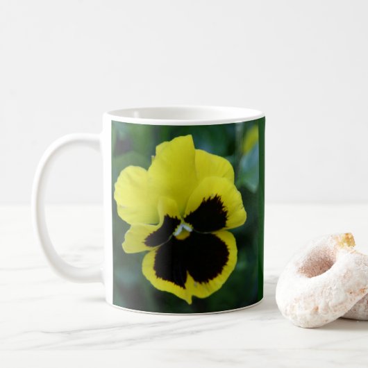 Aangepaste Gele Bloem Mok (Met donut)