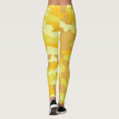Aangepaste gele Camouflage-Leggings Leggings (Achterkant)
