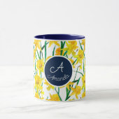 Aangepaste gele Daffodil Pattern Mok (Midden)
