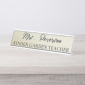 Aangepaste gele gradiëntleraar bureau naambordje (Voorkant)