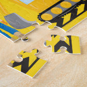 Aangepaste gele Kinderen voor bouwwagens Legpuzzel (Zijkant)