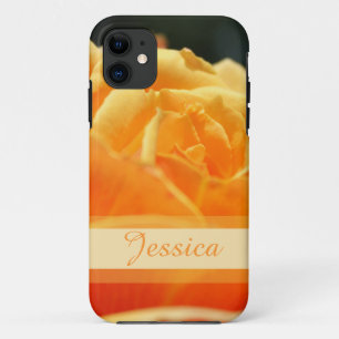 Aangepaste gele roos bloem iPhone hoes. 11 Hoesje