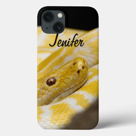 Aangepaste gele slang close-up ogen Case-Mate iPhone case (Achterkant)