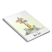 Aangepaste gele waterverf muizen  notitieboek (Rechterzijde)