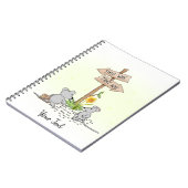 Aangepaste gele waterverf muizen  notitieboek (Linkerzijde)