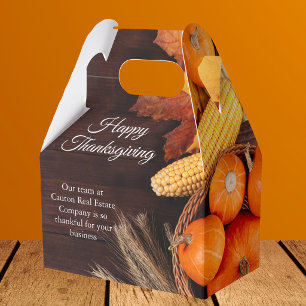 Aangepaste Gelukkig Thanksgiving Pompoenen Bedrijf Bedankdoosjes