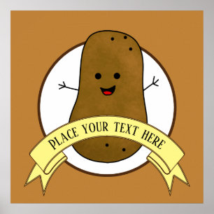 Aangepaste Gelukkige Aardappel Poster