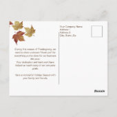 Aangepaste Gelukkige Thanksgiving Bericht Personee Briefkaart (Achterkant)