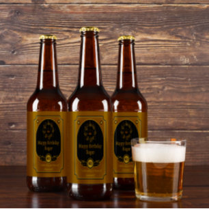 Aangepaste Gelukkige Verjaardag Aan Een Vriend Ged Bier Etiket