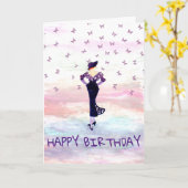 AANGEPASTE GELUKKIGE VERJAARDAG KAART (Gele Bloem)