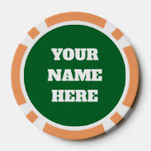 Aangepaste geluksklaver poker chip golfbal markers (Achterkant)