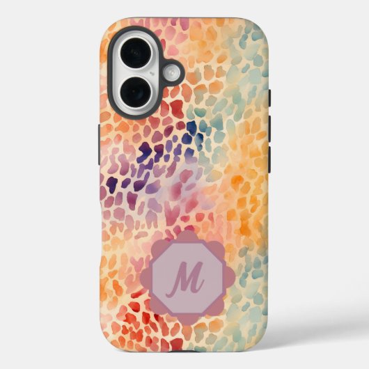 Aangepaste gemarkeerde elegante waterverf Case-Mate iPhone case (Achterkant)