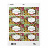 Aangepaste gemberkoek Kerstlabels Etiket (Full Sheet)