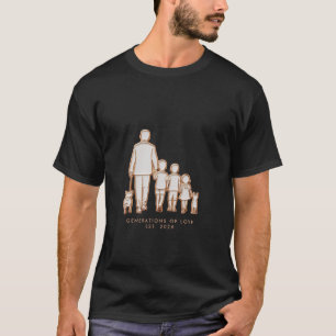 Aangepaste Generaties van Liefde Familie & Huisdie T-shirt