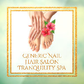 Aangepaste generieke nagel haar salon Tranquility Raamsticker (Vel 3)