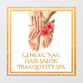 Aangepaste generieke nagel haar salon Tranquility Raamsticker (Vel)