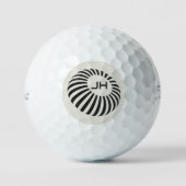 Aangepaste Geometrische monogram Sportgolf Balls Golfballen (Voorkant)