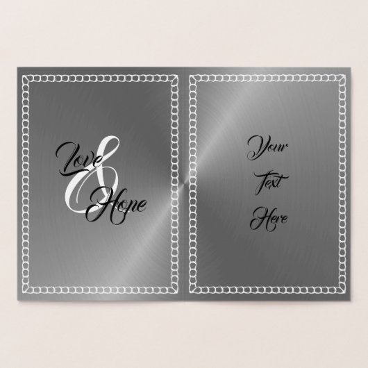 Aangepaste Gepersonaliseerde 25e Zilveren Jubilea Folie Kaarten (Binnen)